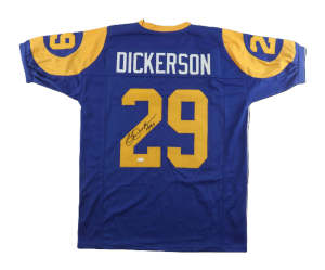 Eric Dickerson Autographed Signed Custom Jersey  Inscribed "HOF 99" -  JSA COA