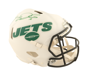 Sam Darnold Autographed Signed Jets Full-Size Authentic Flat White Alternate Speed Helmet (Beckett)