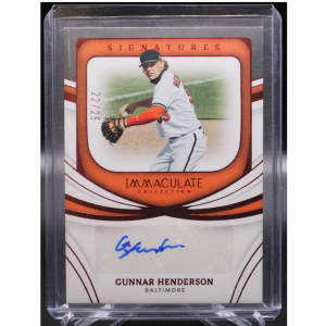 2022 Panini Immaculate - Gunnar Henderson IS-GH - Red Auto /25