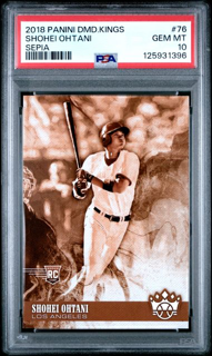 2018 Panini Diamond Kings Baseball - Shohei Ohtani 76 - Sepia - PSA 10