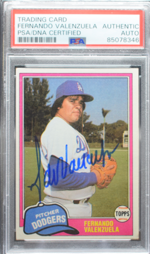 1981 Topps Baseball - Fernando Valenzuela 850 - PSA Authentic Auto
