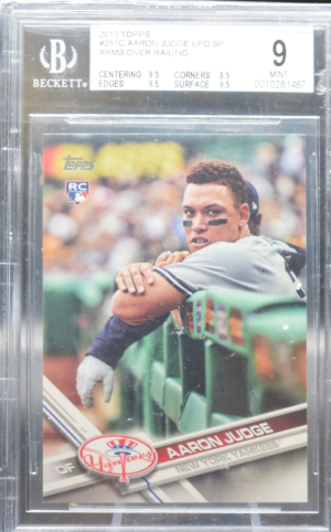 2017 Topps - Aaron Judge 287 - Arms over Railing - Beckett 9